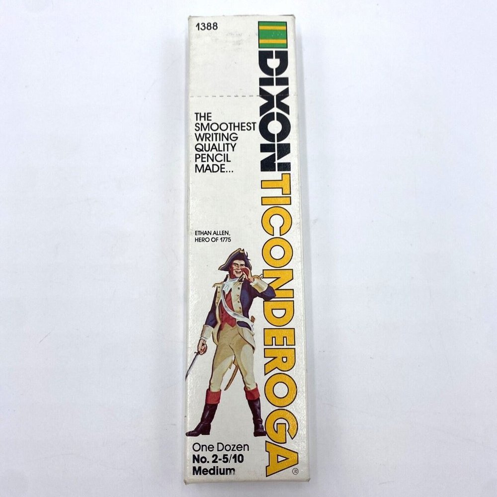 Vintage Dixon Ticonderoga Pencils 1388 #2 Soft Made in USA 11, Sealed In Box